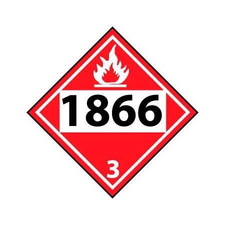 National Marker Co DOT Placard - 1866 3 DL142BP